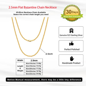 925 Sterling Silber Byzantine Chain Halskette