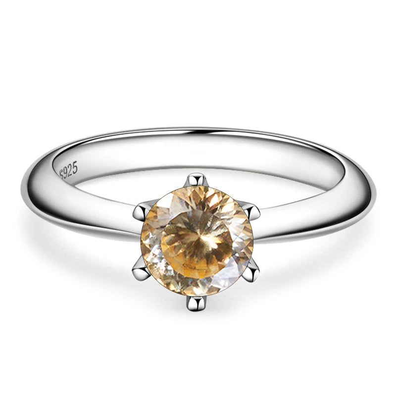 Butterflykiss Ring – 925 Sterling Silber, Moissanit 1 CT, 100-Facetten-Schliff