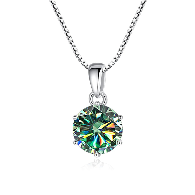 Moissanit Anhänger 1 CT | 925 Sterling Silber | D VVS1